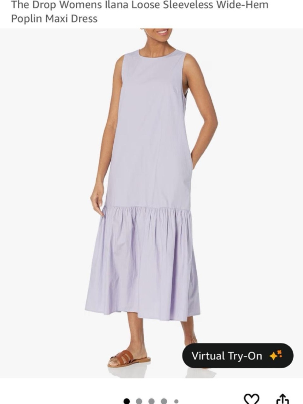Sleeveless Lavender Maxi Dress with Tiered Hem